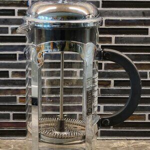 STARBUCKS BARISTA FRENCH PRESS COFFEE GLASS STAINLESS 8 CUP 34 OZ MADE BY BODUM